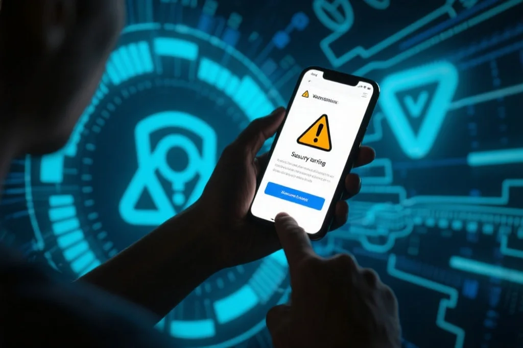 用户遇到安全警告，强调警惕性